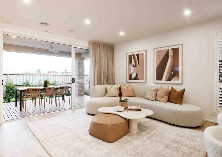 Liberty 27 in officer south internal shot with living room space and undercover alfresco